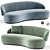 Curved Strip Sofa: Contemporary Design 3D model small image 1