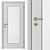 Elegant White and Gold Door 3D model small image 3