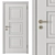 Elegant White and Gold Door 3D model small image 4