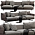 Modern Flexform Bretton 3 Seater 3D model small image 1