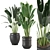 Lush Indoor Plant Set - 202 3D model small image 6