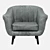 Sleek Mesh Armchair 3D model small image 1