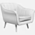 Sleek Mesh Armchair 3D model small image 6