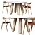 Bolia Swing Dining Chair & Balance Table Set 3D model small image 1