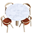 Bolia Swing Dining Chair & Balance Table Set 3D model small image 3