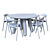 Bolia Swing Dining Chair & Balance Table Set 3D model small image 6