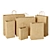 MeshSmooth Paper Bags Set 3D model small image 1