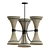 Elegant Six Light Chandelier 3D model small image 1