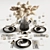 Elegant 6-Piece Tableware Set 3D model small image 1