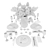 Elegant 6-Piece Tableware Set 3D model small image 5