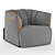 Sleek Santa Monica Poliform Chair 3D model small image 4