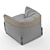 Sleek Santa Monica Poliform Chair 3D model small image 5