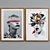 Abstract Portrait Collage Picture Frame Set 3D model small image 2