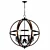 Wide Dark Bronze Orb Chandelier 3D model small image 2