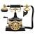 Vintage Brass Accents Telephone 3D model small image 4