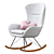 Nordic Zen Rocking Chair 3D model small image 1