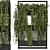 Modern Metal Stand with Hanging Indoor Plants 3D model small image 2