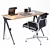 Sleek Vitra Office Set 3D model small image 1