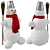 Charming Snowman Figurine 3D model small image 3