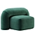 Modern Minimal Moss Armchair 3D model small image 3