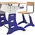 ErgoDesk: Ideal School Desk & Chair 3D model small image 3