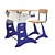 ErgoDesk: Ideal School Desk & Chair 3D model small image 6