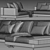 Modern Minotti White Sofa 3D model small image 3