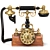 Vintage Retro Rotary Dial Phone 3D model small image 5