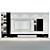 Modular TV Wall Shelf: Sleek & Spacious 3D model small image 2