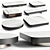 Elegant Zebrino Marble Minotti Coffee Tables 3D model small image 1