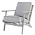 Brooks Lounge Chair: Stylish & Comfortable Seating 3D model small image 4