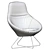 Contemporary Conic Lounge Chair 3D model small image 6