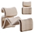 Etcetera Lounge Chair: Modern Comfort in Cream 3D model small image 1