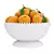 Costa Nova Pearl Fruit Bowl - Elegant Tangerine Display 3D model small image 2