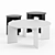 Sleek Piana Tables Set: Modern Elegance! 3D model small image 1