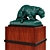 Elegant Jaguar Wood Statue 3D model small image 1