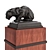 Elegant Jaguar Wood Statue 3D model small image 3