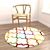 Luxury Circle Rug Set - 6pcs 3D model small image 6