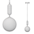 Marble Glass Pendant Lamp 3D model small image 3