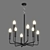 Elegant LALUZ Chandelier: Timeless Dining Room Lighting 3D model small image 2