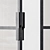 Sleek Metal Glass Door - Model 40 3D model small image 2