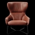 Elegant Amelia Lounge Chair - Boss Design 3D model small image 2