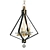 Elegant Four-Light Chandelier 3D model small image 1