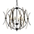 Elegant Six-Light Chandelier 3D model small image 1