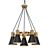 Elegant 5-Light LED Chandelier 3D model small image 1