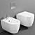 Marino Hanging Bidet: Sleek & Hygienic 3D model small image 1