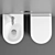 Marino Hanging Bidet: Sleek & Hygienic 3D model small image 2