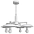 Sleek Saucer Pendant Light 3D model small image 2