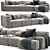 Modern Minimalist Cassina Mex Cube Sofa 3D model small image 4