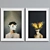 Modern Butterfly Portrait Picture Frame Set 3D model small image 3